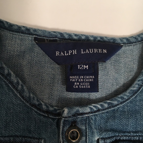 Ralph Lauren drop waist Jean dress - Picture 3 of 3